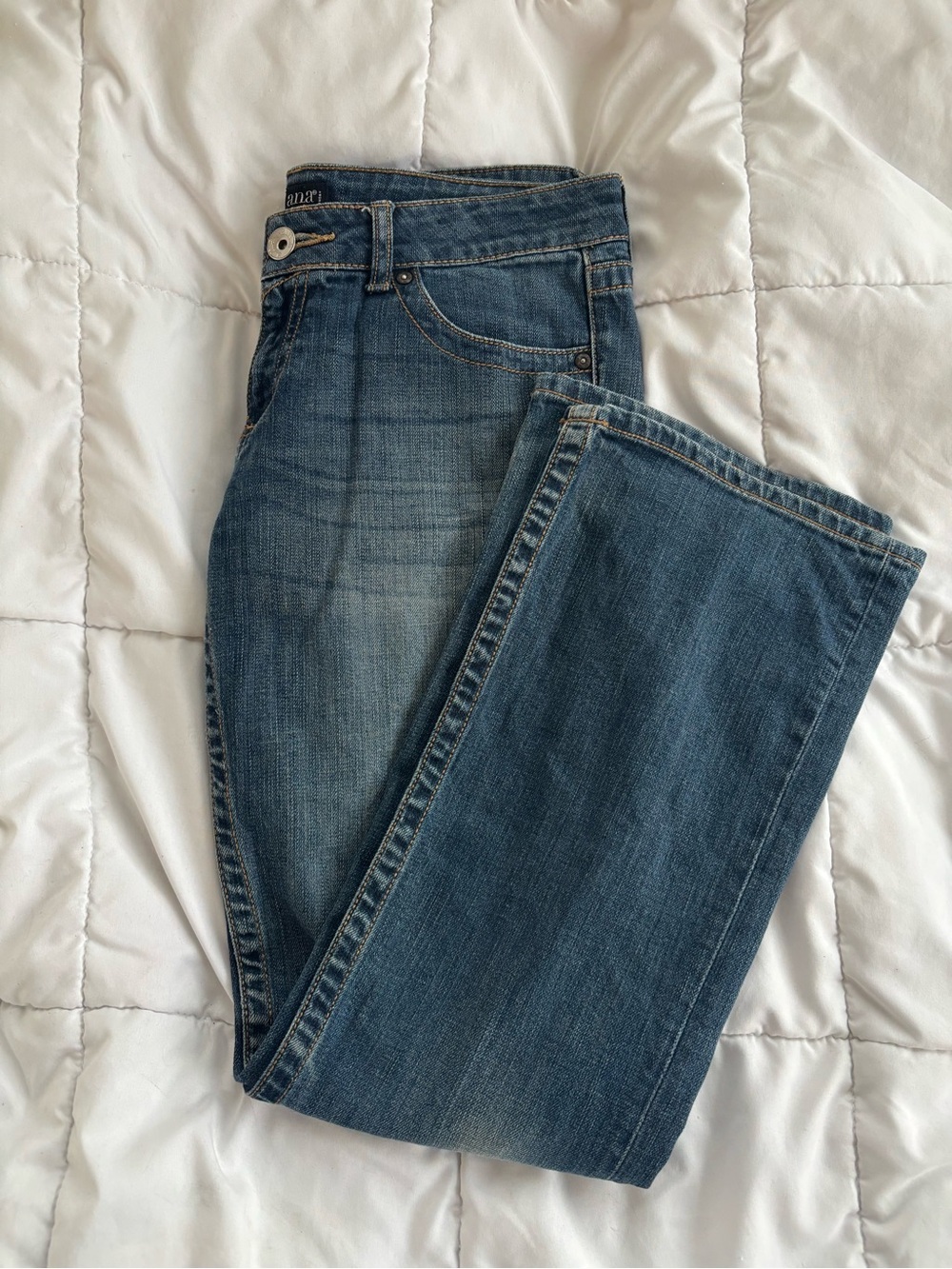 a.n.a A New Approach Modern Bootcut Jeans Dark Wash Mid Rise 30/10 Short Y2K